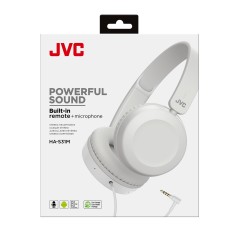 "Experience Superior Audio with JVC Powerful Sound Wired On Ear Headphones - HA-S31M-W-EX"